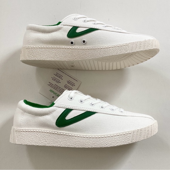 NWT Tretorn Nylite Plus White and Green Sneakers - Picture 3 of 11